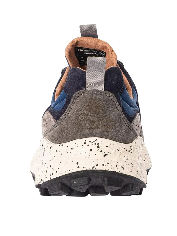 Flower Mountain Yamano 3 Suede Trainers - Grey/Navy