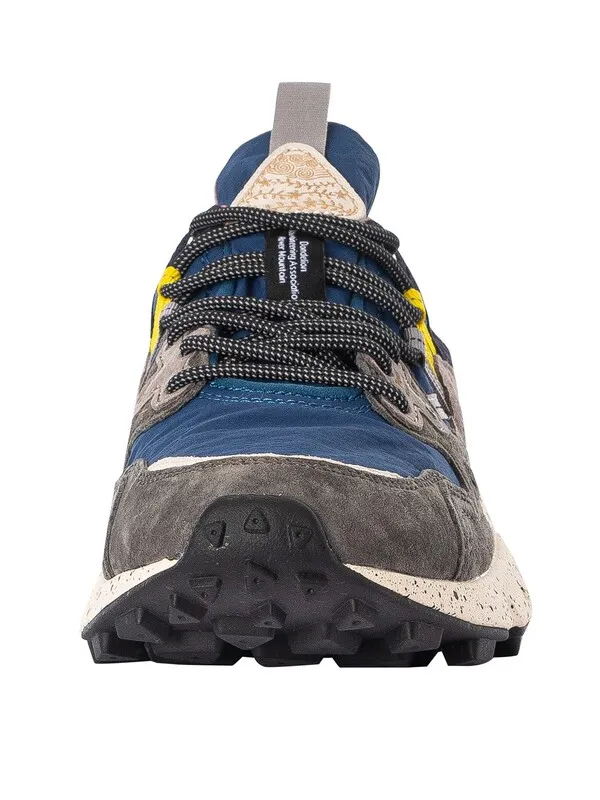 Flower Mountain Yamano 3 Suede Trainers - Grey/Navy