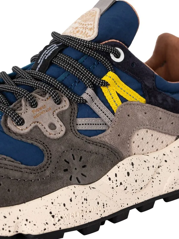 Flower Mountain Yamano 3 Suede Trainers - Grey/Navy