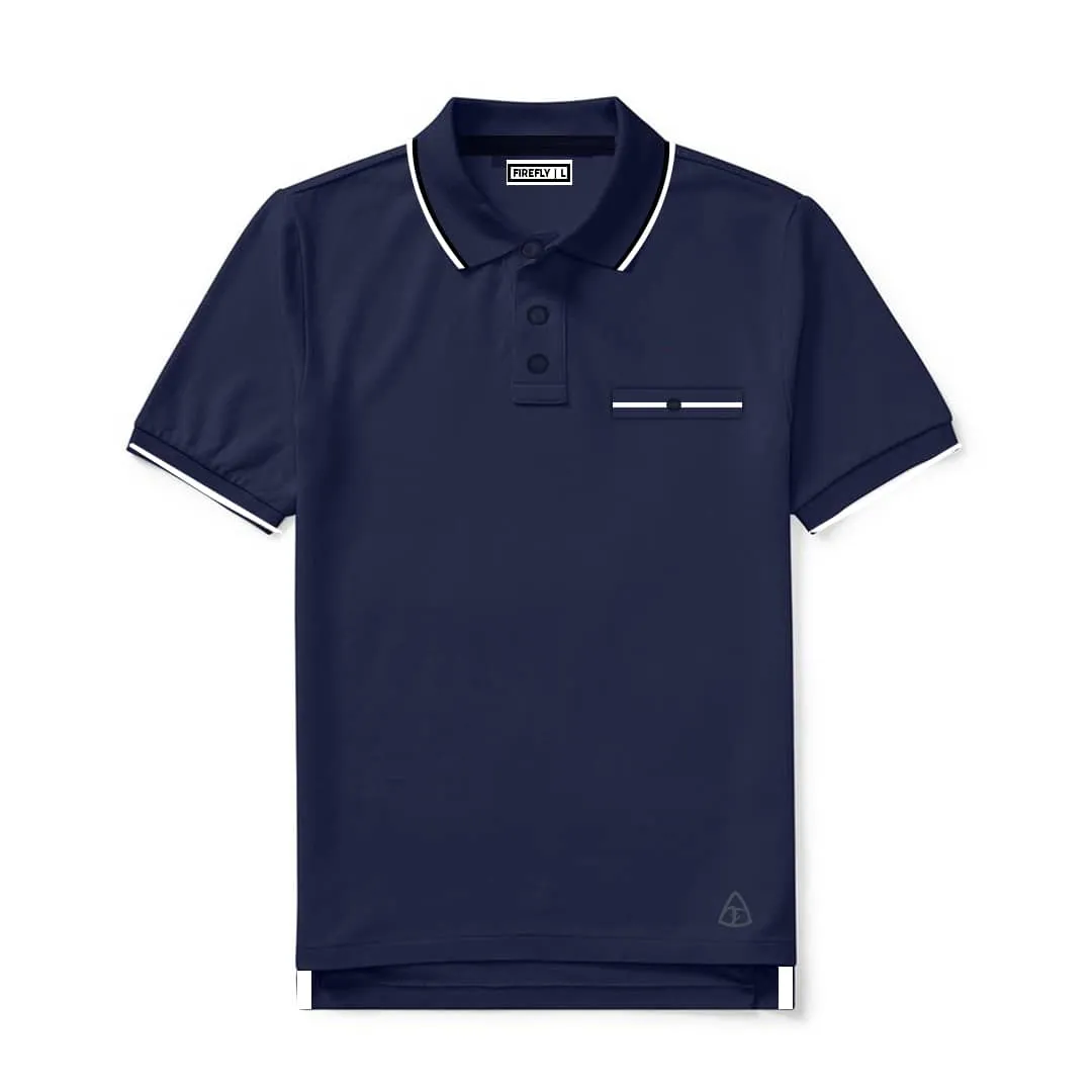 FLY Men Navy Blue Polo