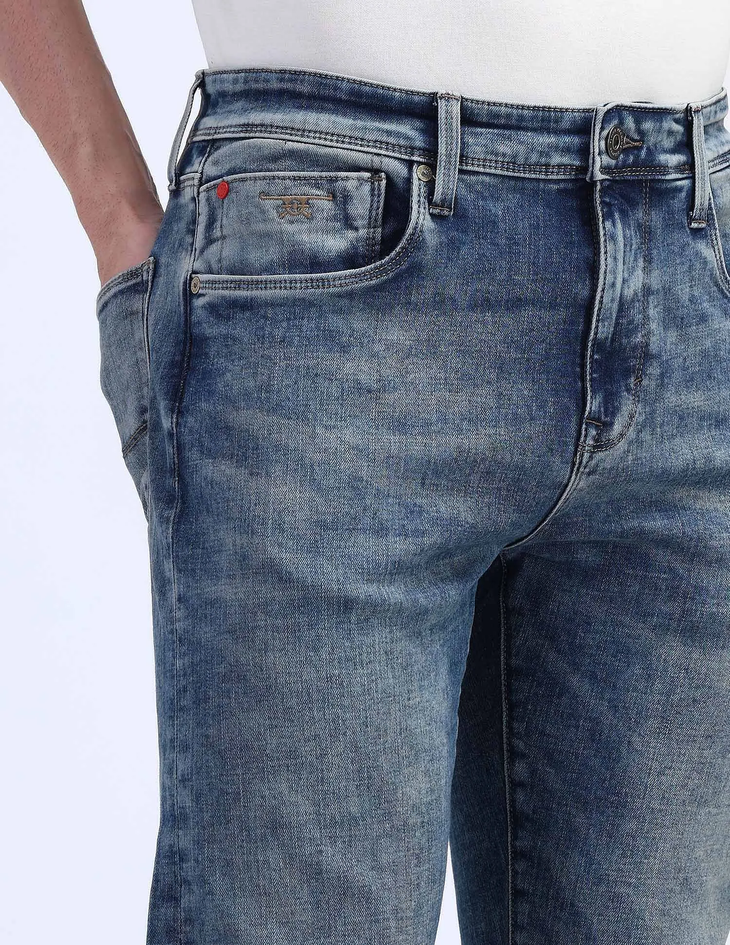 Flying Machine F-Jango Straight Fit Washed Jeans