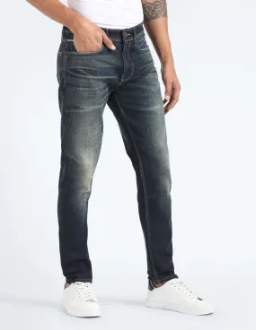 Flying Machine Slash Slim Tapered Fit Whiskered Jeans