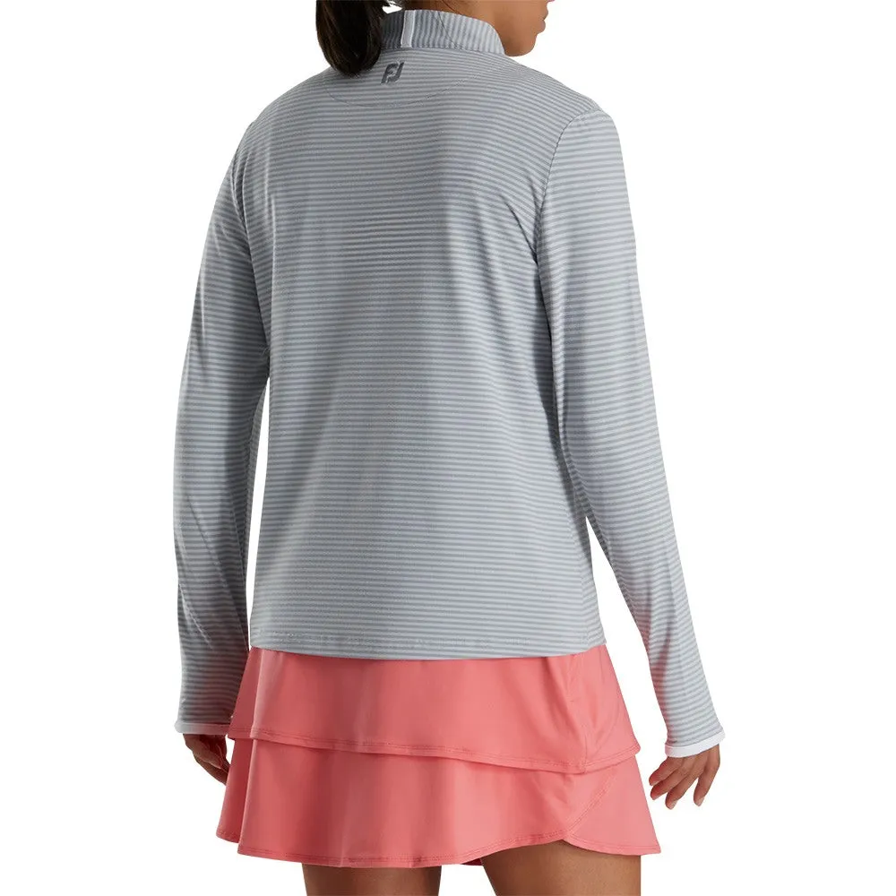 FootJoy Half-Zip Tonal Stripe Midlayer Golf Pullover 2022 Women
