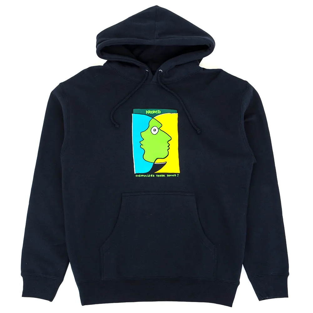 Freak Shows Pullover Hooded Sweatshirt (Navy) (S)