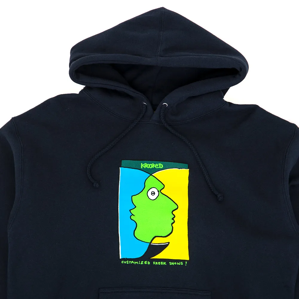 Freak Shows Pullover Hooded Sweatshirt (Navy) (S)