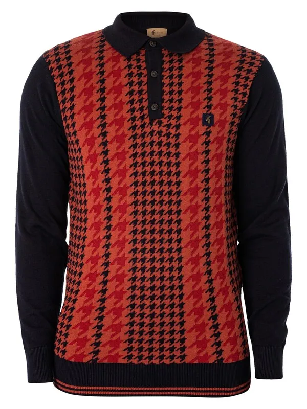 Gabicci Filmar Longsleeved Polo Shirt - Navy