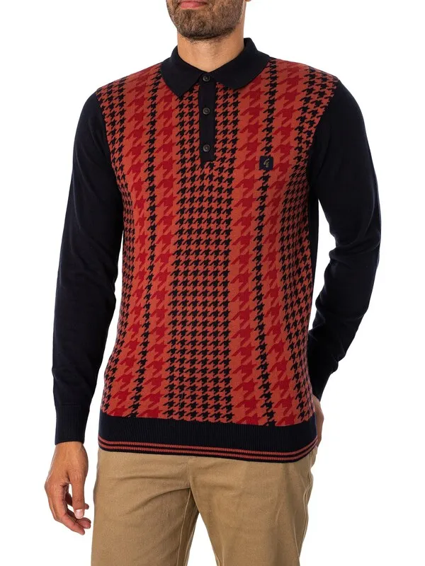 Gabicci Filmar Longsleeved Polo Shirt - Navy