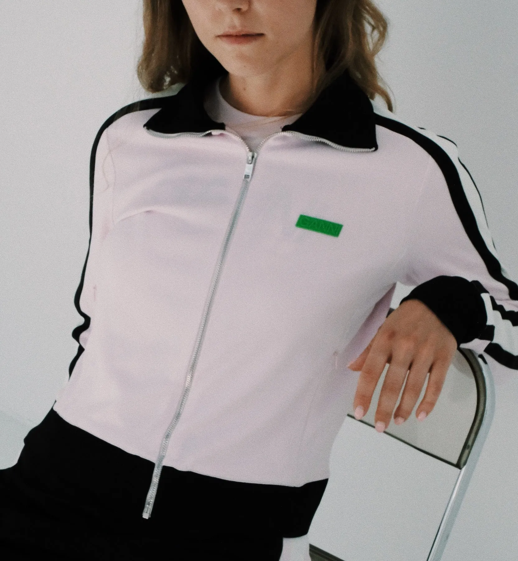 GANNI Sporty Jersey Tracksuit Jacket