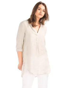 GAP Women Beige Linen Popover Tunic