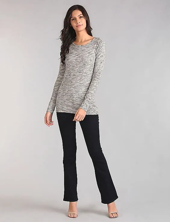 GAP Women Grey Long Sleeve Tunic Tee