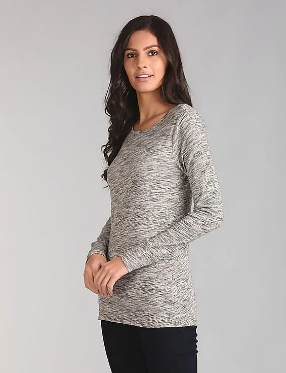 GAP Women Grey Long Sleeve Tunic Tee