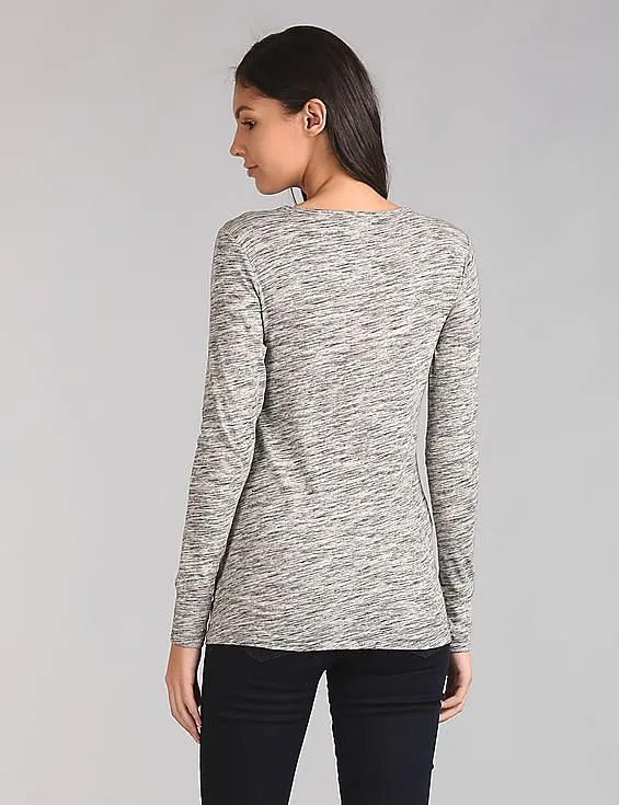 GAP Women Grey Long Sleeve Tunic Tee