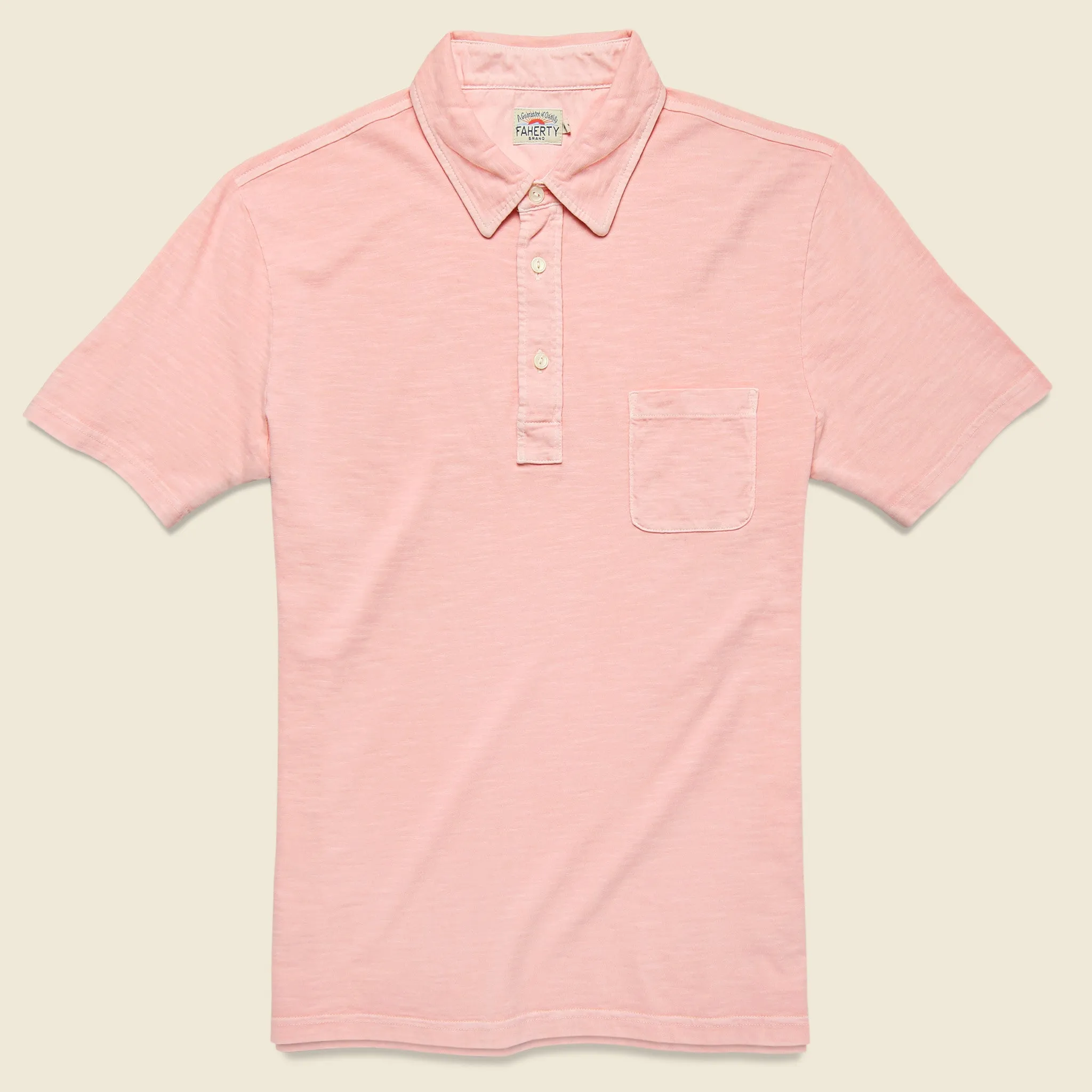 Garment Dyed Polo - Summer Pink