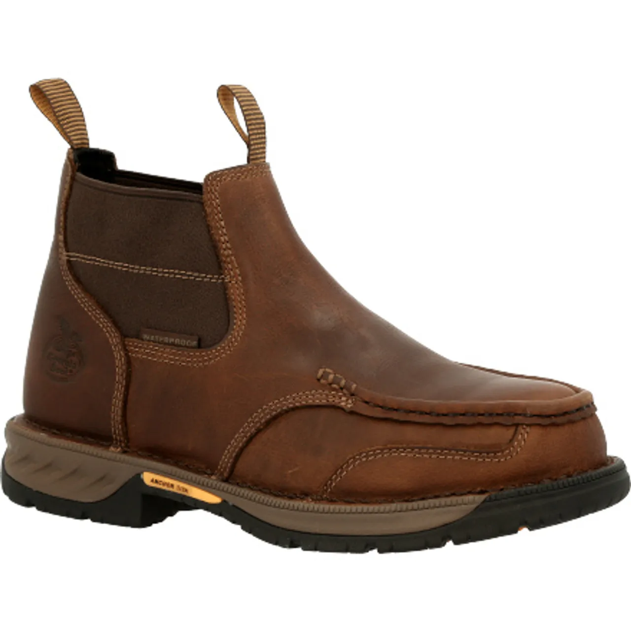 Georgia Boot Mens Athens 360 Steel Toe Waterproof Chelsea GB00440 BROWN