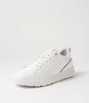 GEOX U Spherica Ec4 B White Leather Sneakers