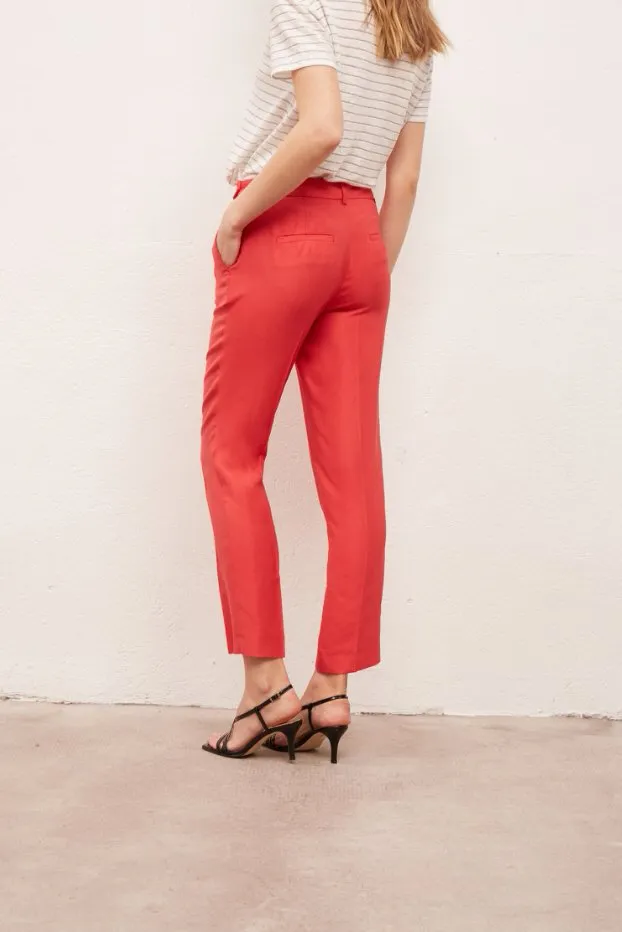 Gerard Darel & PabloMICHELA LOOSE-FITTING 7/8 CREPE TROUSERS
