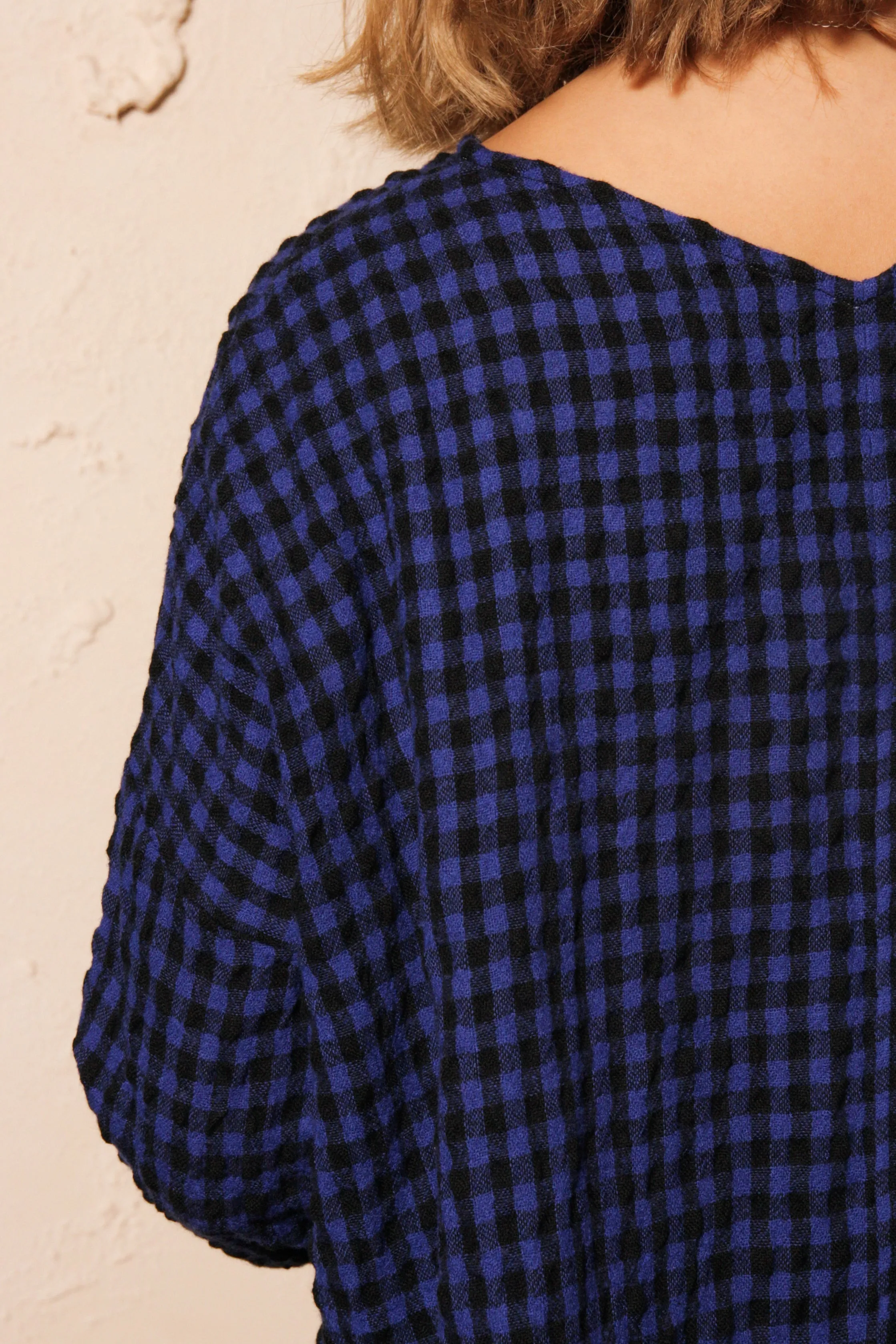 Gingham Pullover Blue