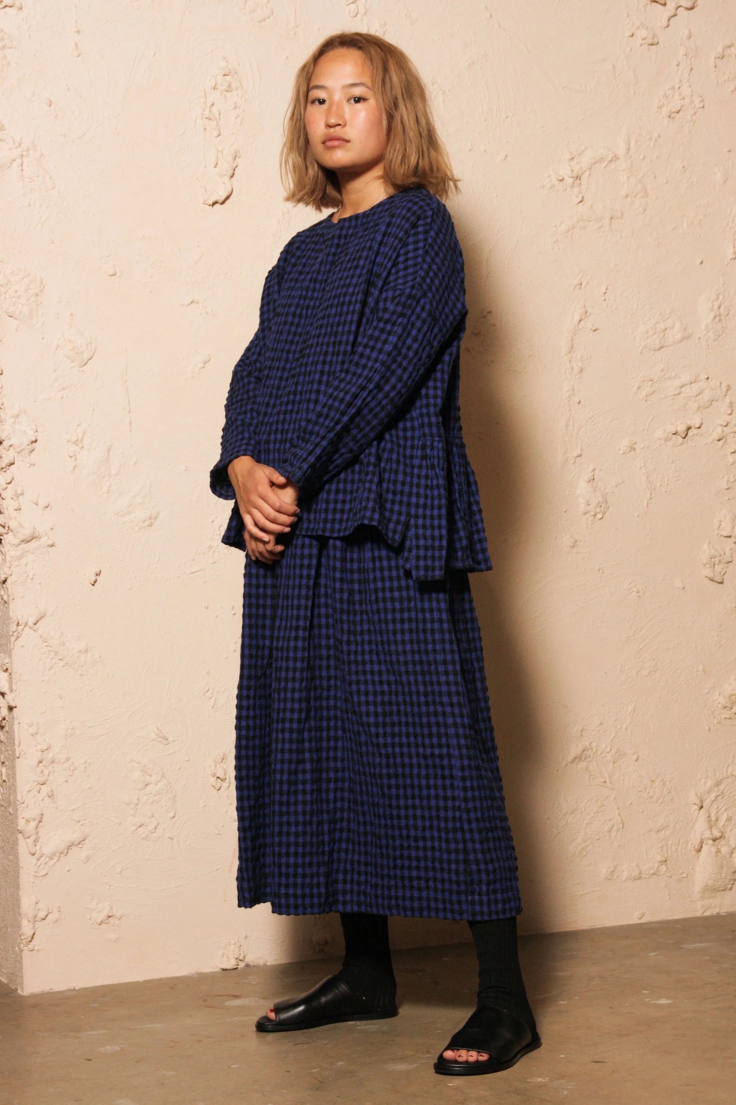 Gingham Pullover Blue