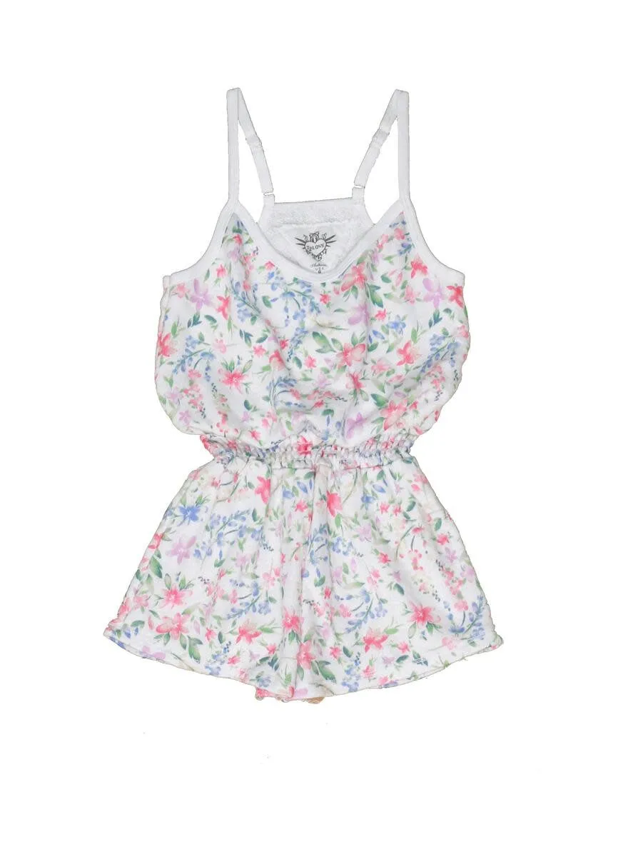 Girls Floral Tank Romper