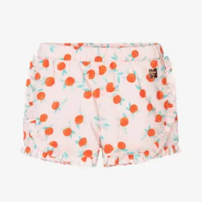 Girls Pink Cotton Shorts