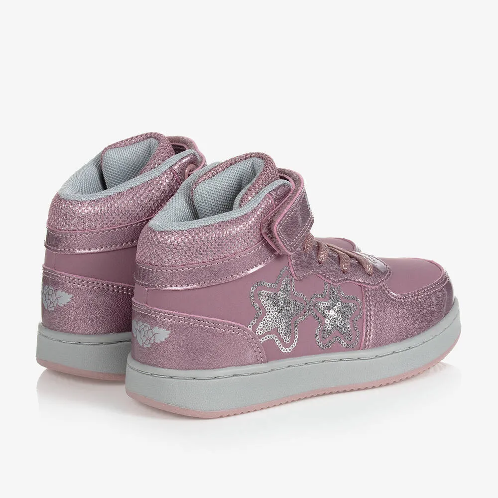 Girls Pink High-Top Trainers