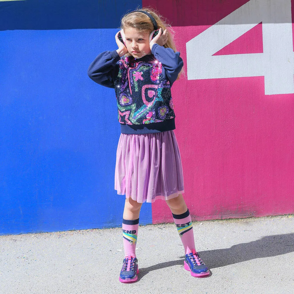 Girls Pink Mesh Skirt