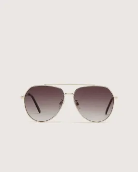 Gold Aviator Sunglasses