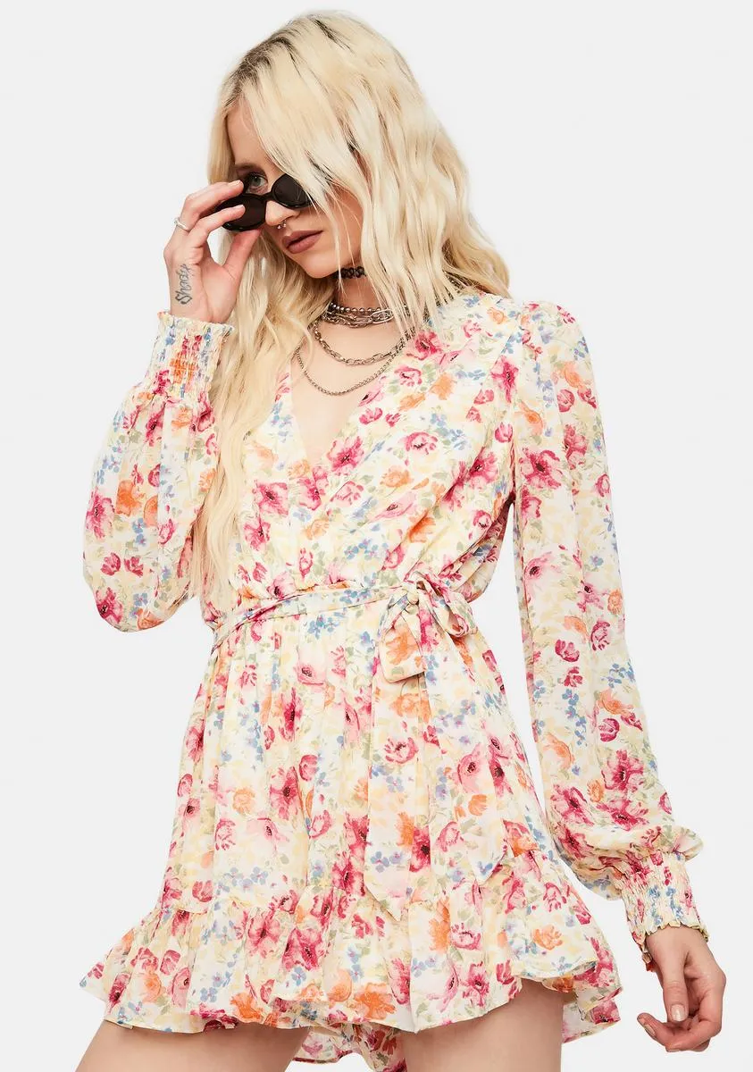 Gold Dust Woman Floral Romper-