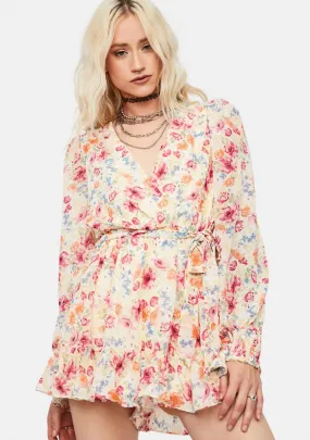 Gold Dust Woman Floral Romper-