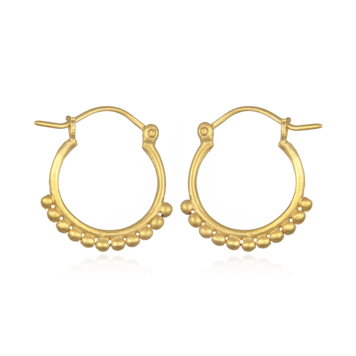 Gold Small Samsara Hoop Earrings