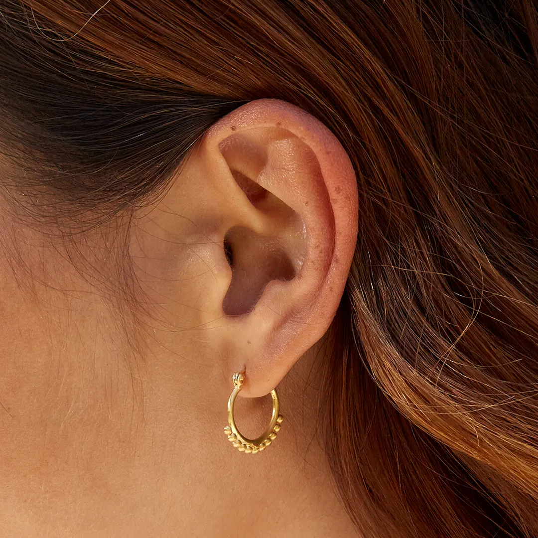 Gold Small Samsara Hoop Earrings