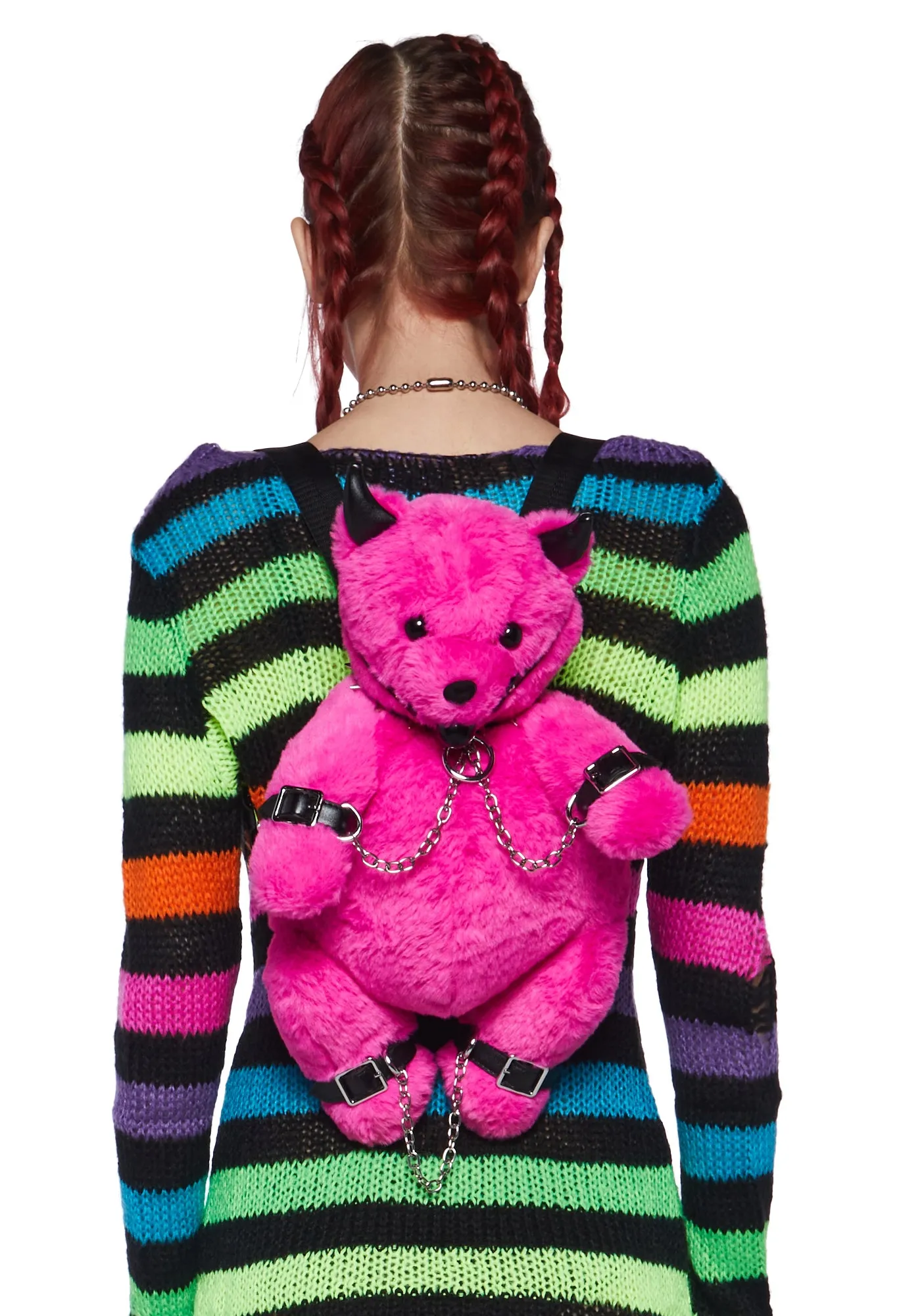 Good To Be Bad Teddy Backpack - Pink-