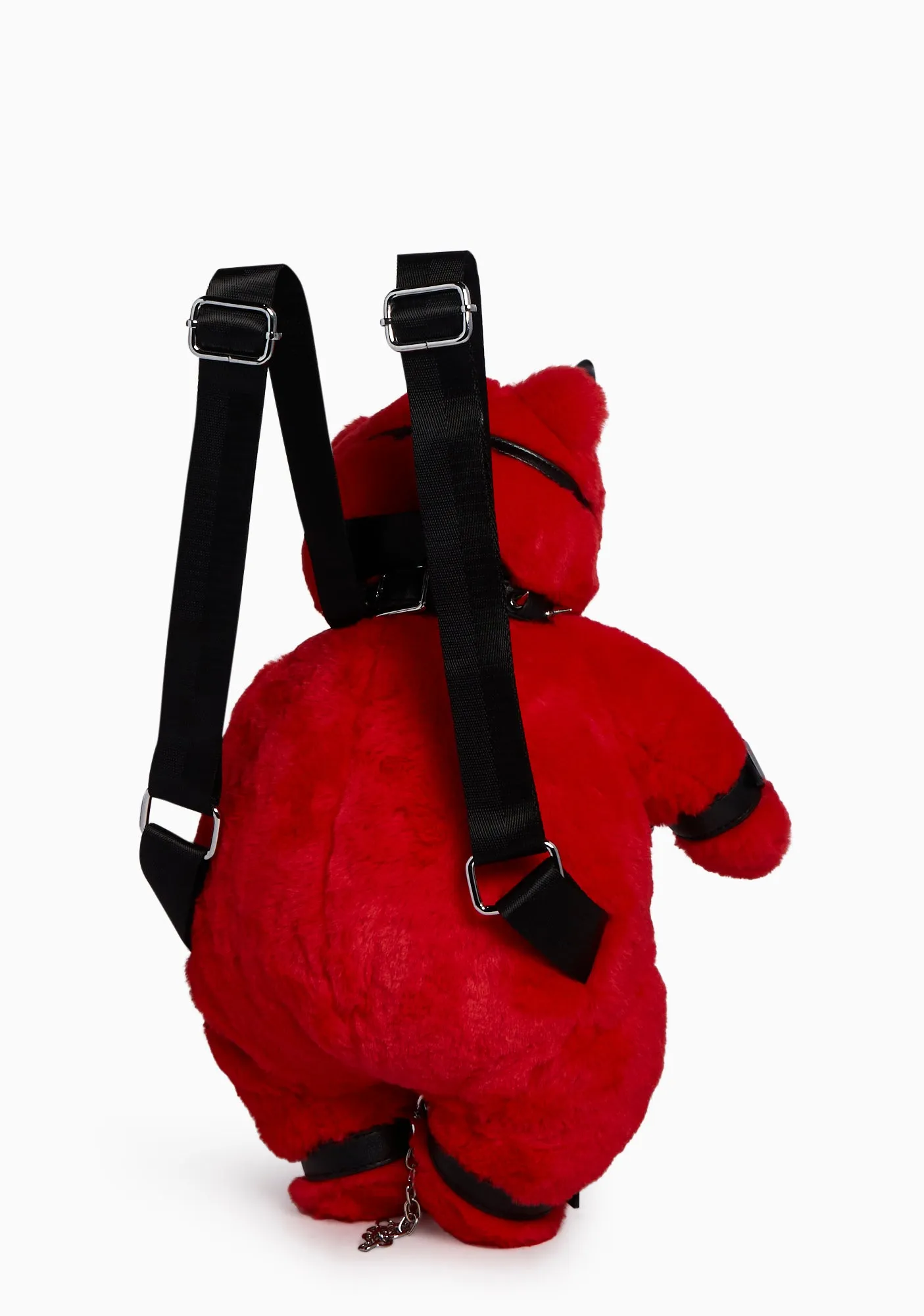 Good To Be Bad Teddy Backpack - Red-