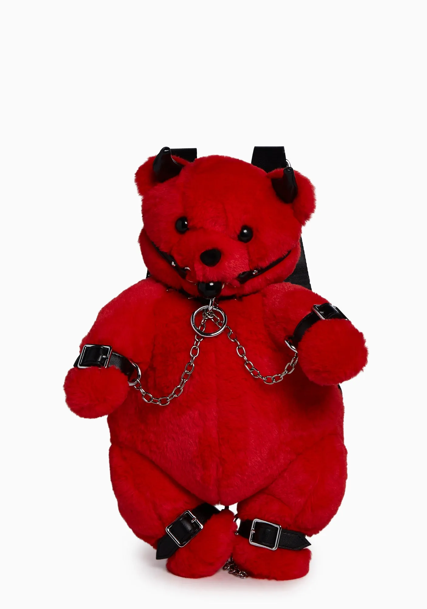 Good To Be Bad Teddy Backpack - Red-