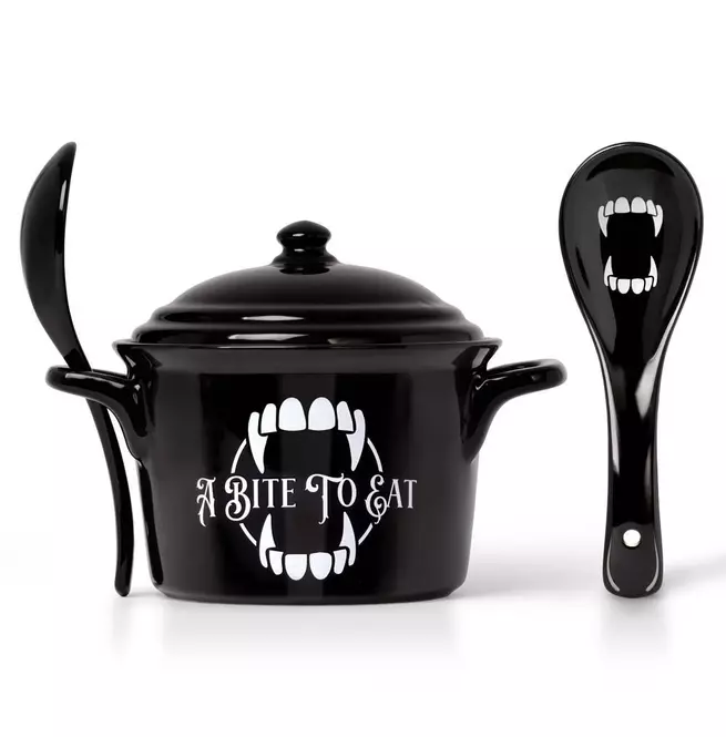 Gothic Bite to Eat Bowl Set – Lid, Spoon and Bowl