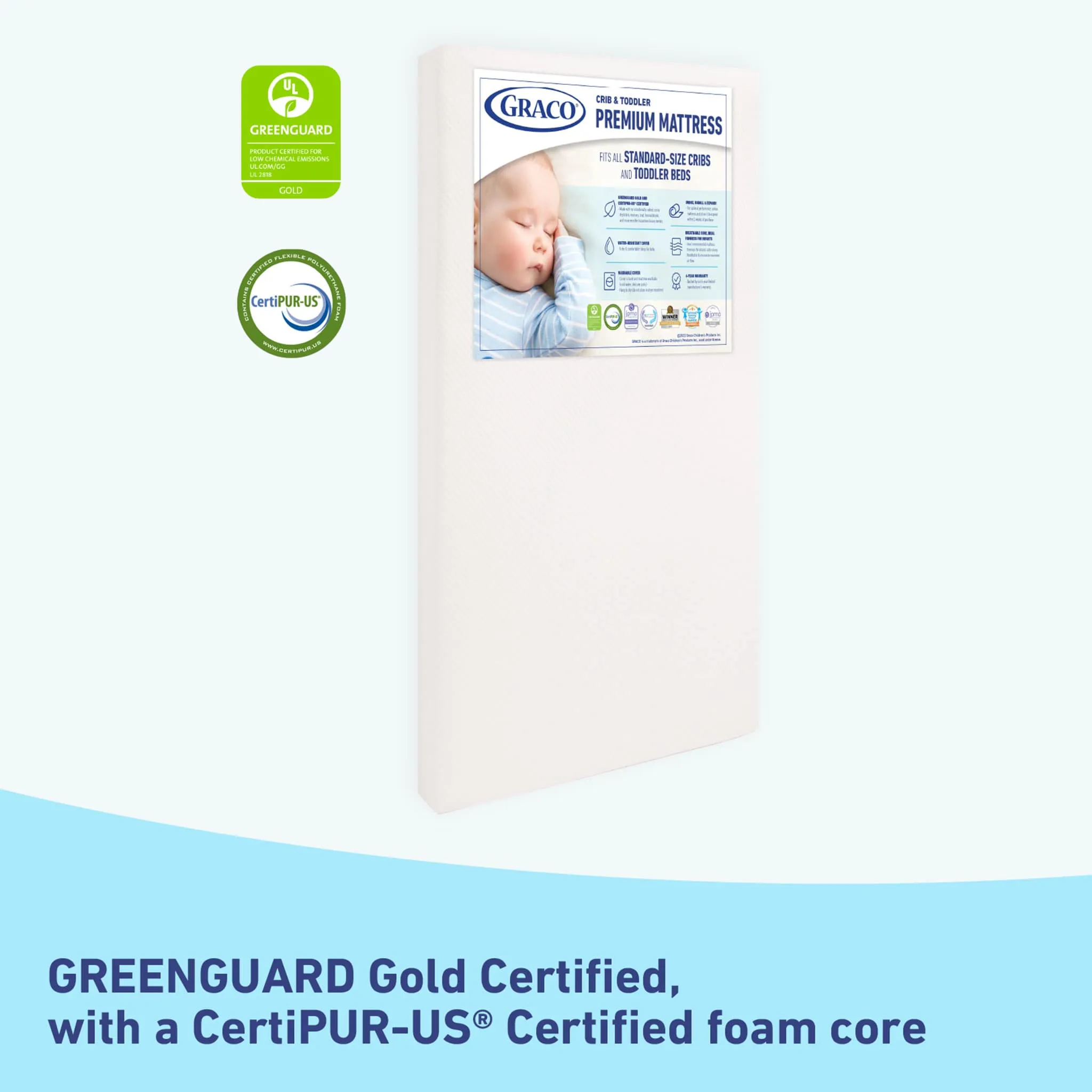 Graco Premium Foam Crib and Toddler Mattress  - Clement