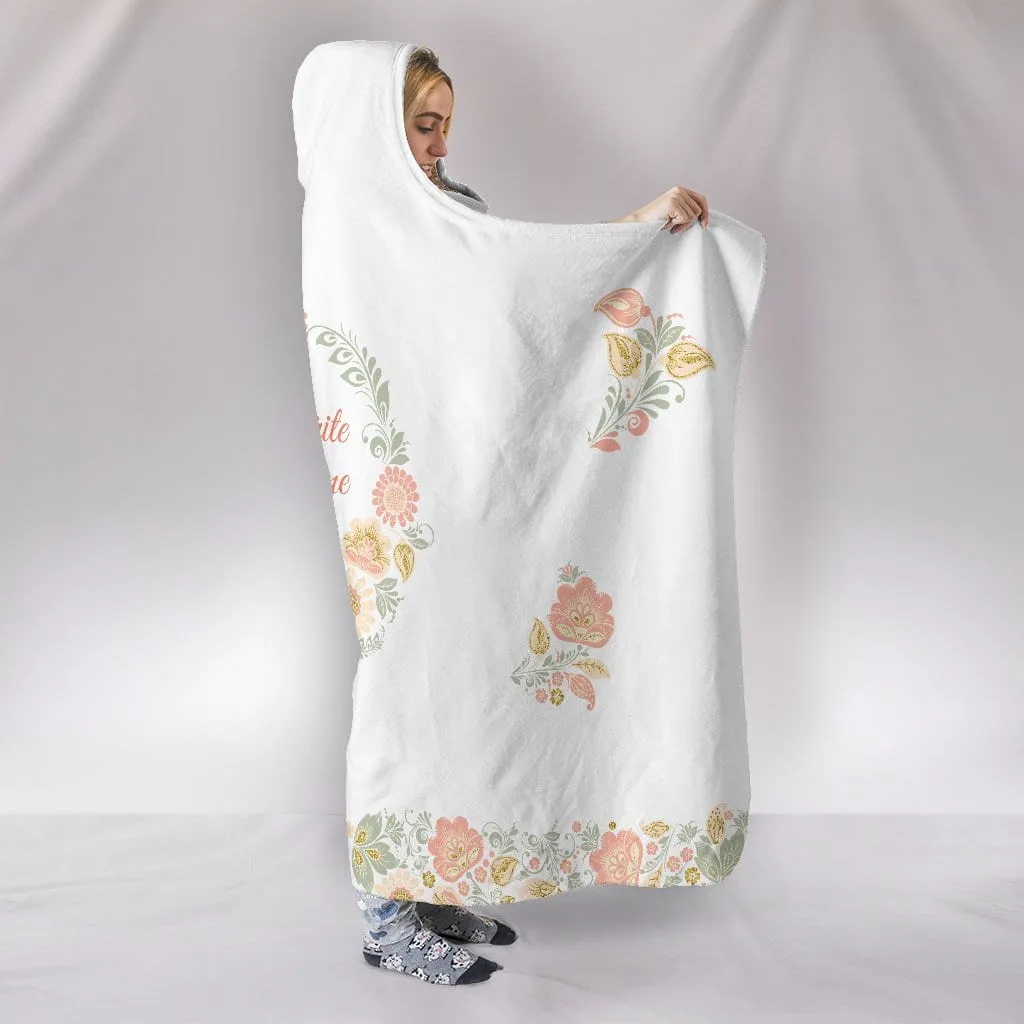 Granny Favorite People Peach Hooded Blanket