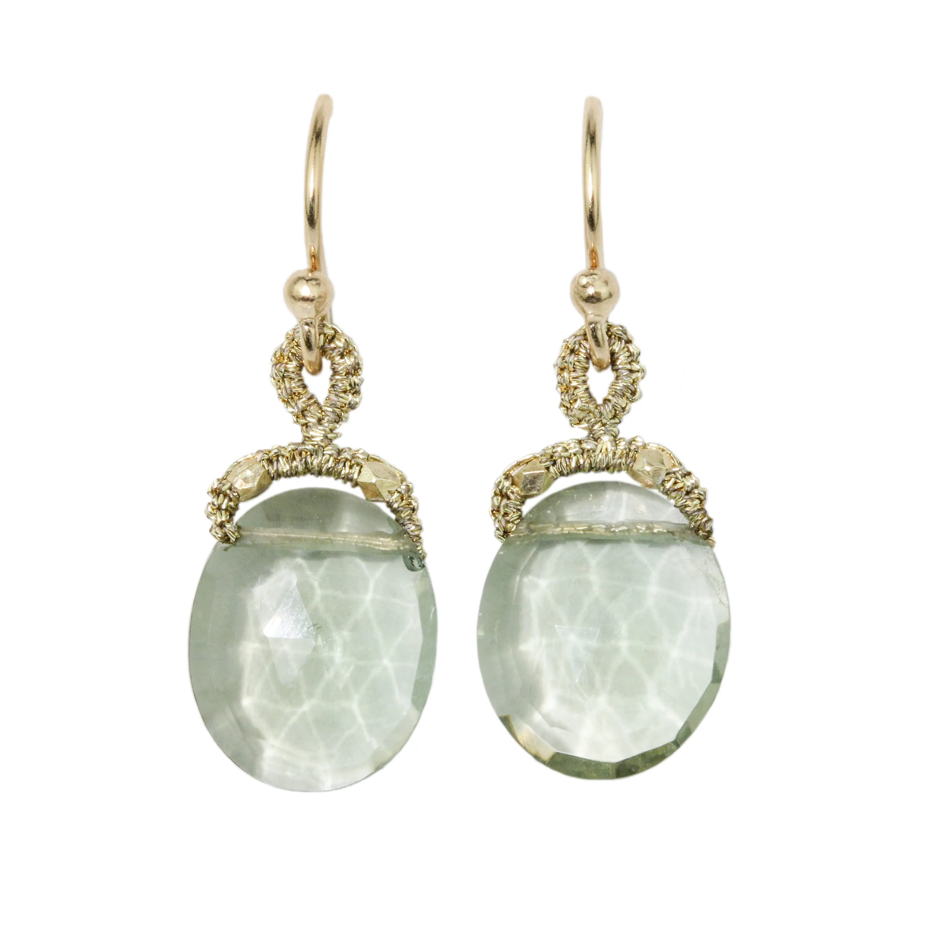 Green Amethyst Earrings