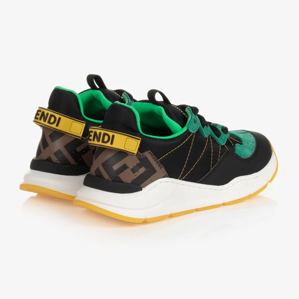 Green & Black FF Logo Trainers