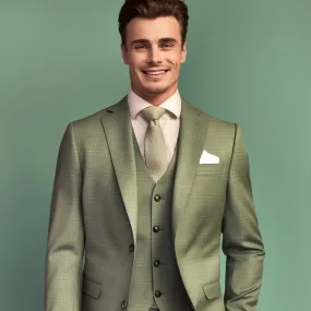 Green Beige Plaid Design