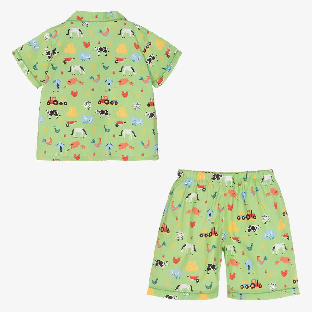 Green Farmyard Short Pyjamas