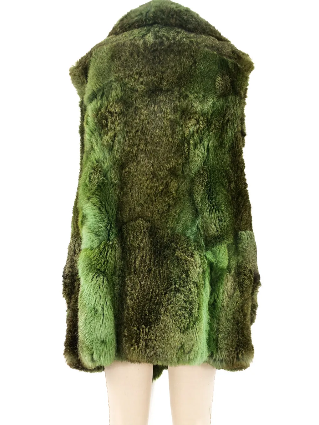Green Fox Fur Vest