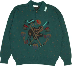 Green Patterned Jumper | ThriftTale