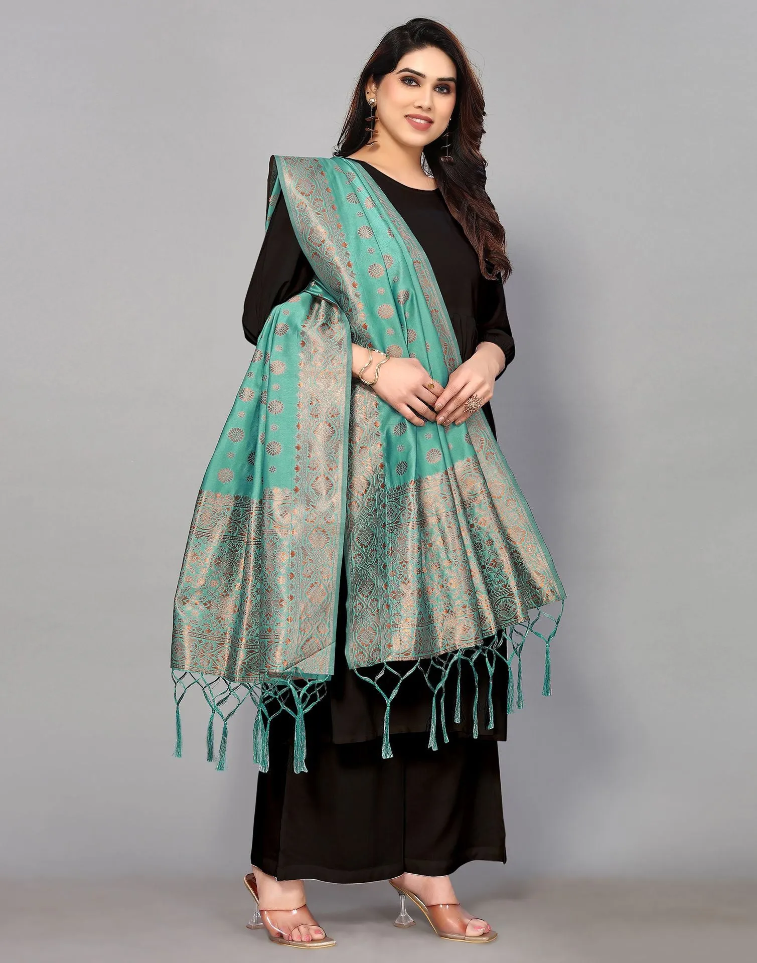 Green Silk Dupatta