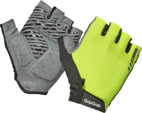 Gripgrab Expert RC Max Padded Short Finger Summer Gloves Yellow Hi-Vis | Buy Gripgrab Expert RC Max Padded Short Finger Summer G