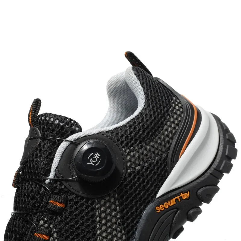GS8838 Knob Lacing System Steel Toe Summer Breathable Shoes
