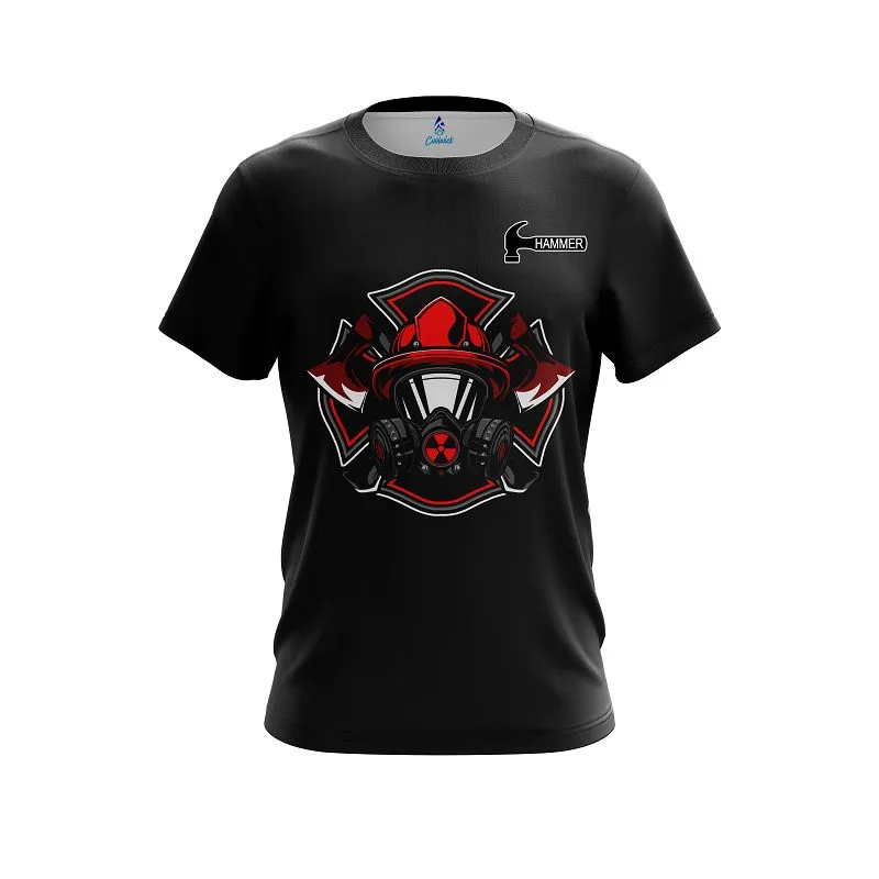 Hammer Firefighter gas Mask CoolWick Bowling Jersey