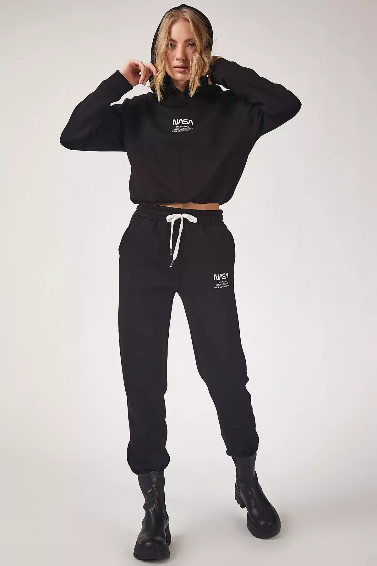 Happiness Istanbul NASA Printed Fleece Tracksuit Set