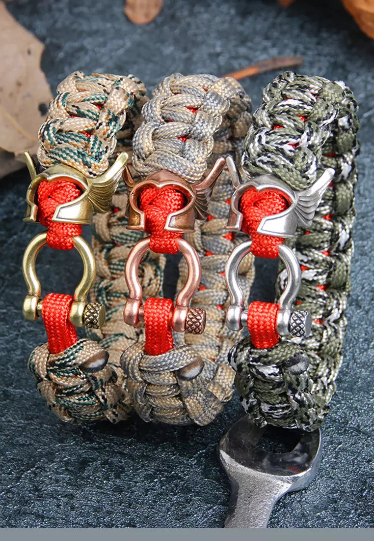 HAPPY FRIDAYS Soldier's helmet Paracord Bracelet QNW2482