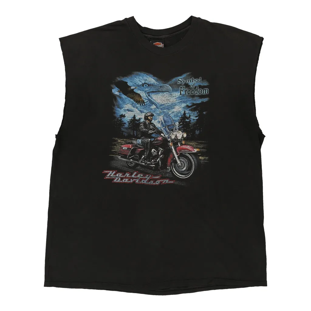Harley Davidson Graphic Vest - 2XL Black Cotton